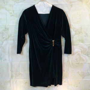 Calvin Klein green velvet wrap dress size 20W